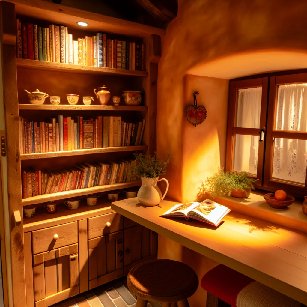 Organized recipe and cooking area