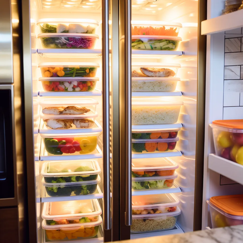 Organized meal prep containers