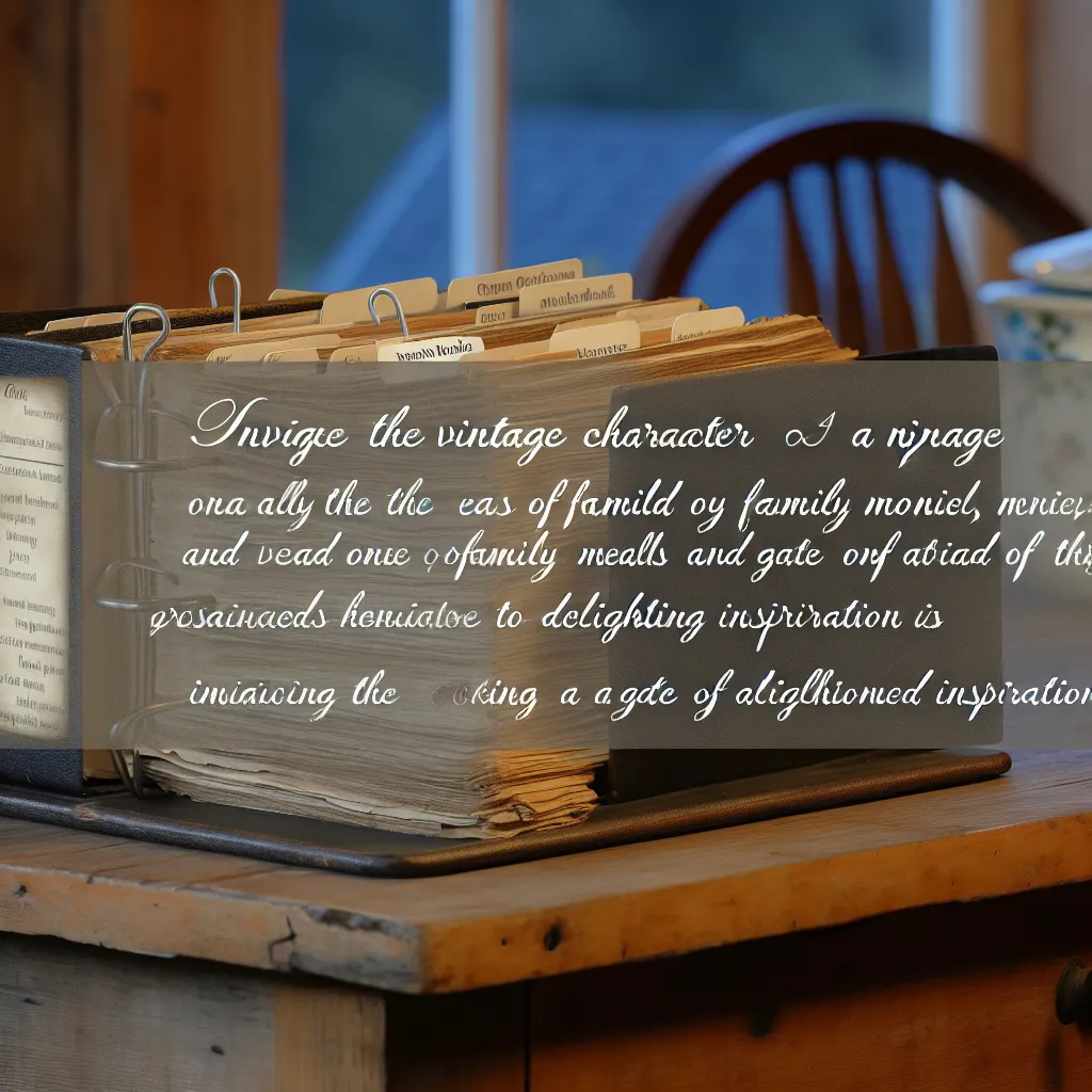 Recipe organization guide