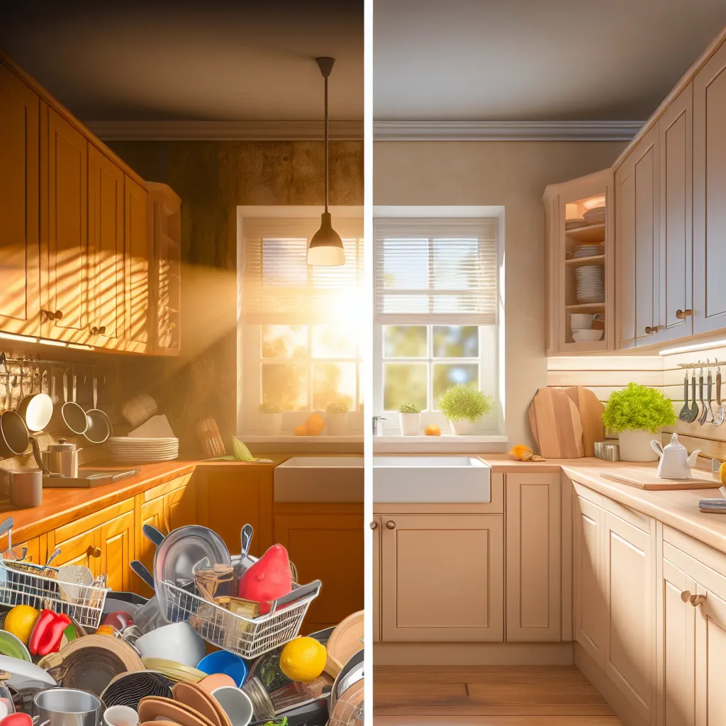 Kitchen transformation before and after