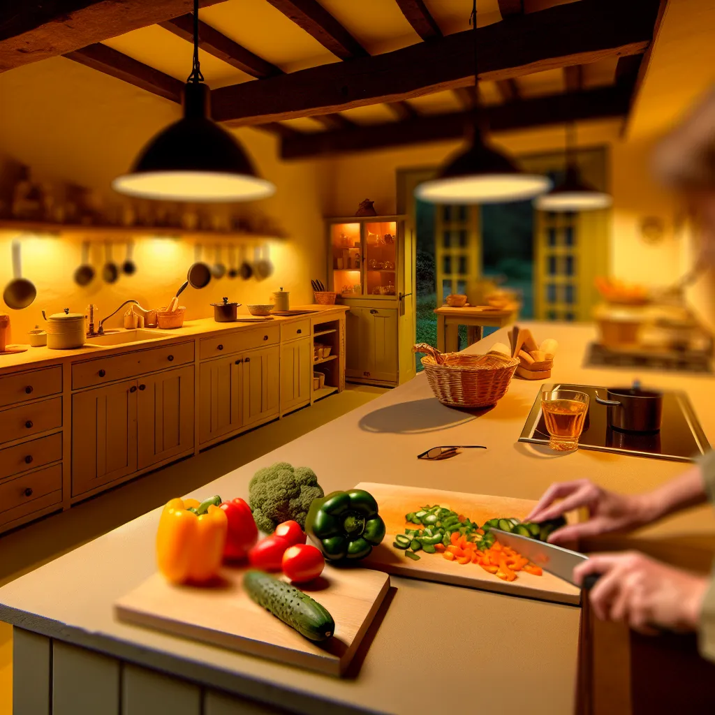 Kitchen workflow zones clearly marked